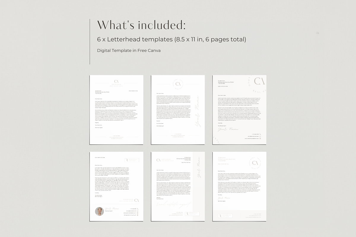 BUNDLE: Real Estate Letterheads, a Marketing Template by EstateElements (Photo 2 of 8)