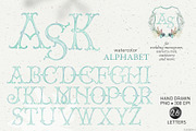 Teal crest monogram letters clip art, a Decorative Illustration by GrafikBoutique (Thumbnail 1 of 3)