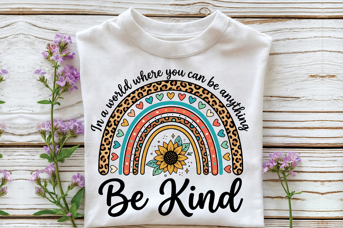 Be Kind Leopard Rainbow Sublimation, a Work Illustration by CraftArtStudio (Photo 2 of 4)