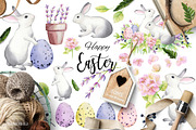 Happy Easter! Watercolor set., an Animal Illustration by Colibri Watercolor (Thumbnail 1 of 7)