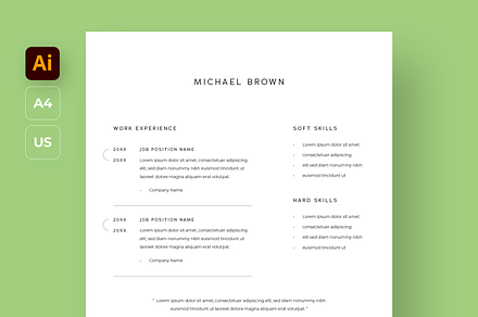 Ultra Minimal Resume Template, a Resume Template by Filip Studio
