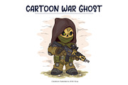 Cartoon War Ghost. T-Shirt, PNG, SVG, an Animal Illustration by KENO Mascots (Thumbnail 2 of 3)