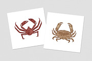 Crabs set + seamless patterns, an Animal Illustration by Good Studio (Thumbnail 12 of 14)