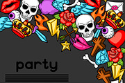 Invitations with tattoo symbols., a Card Template by incomible (Thumbnail 1 of 3)