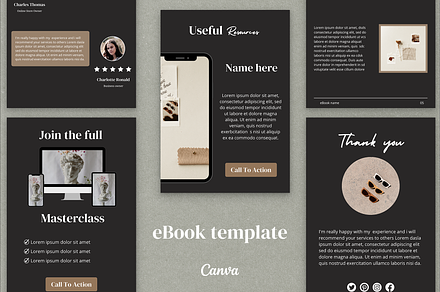 Elegant eBook template Canva, a Marketing Template by Morgan Designs