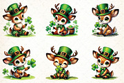 St. Patrick's Day Cute Reindeer Clip, an Illustration by DreamCafeArt (Thumbnail 3 of 4)