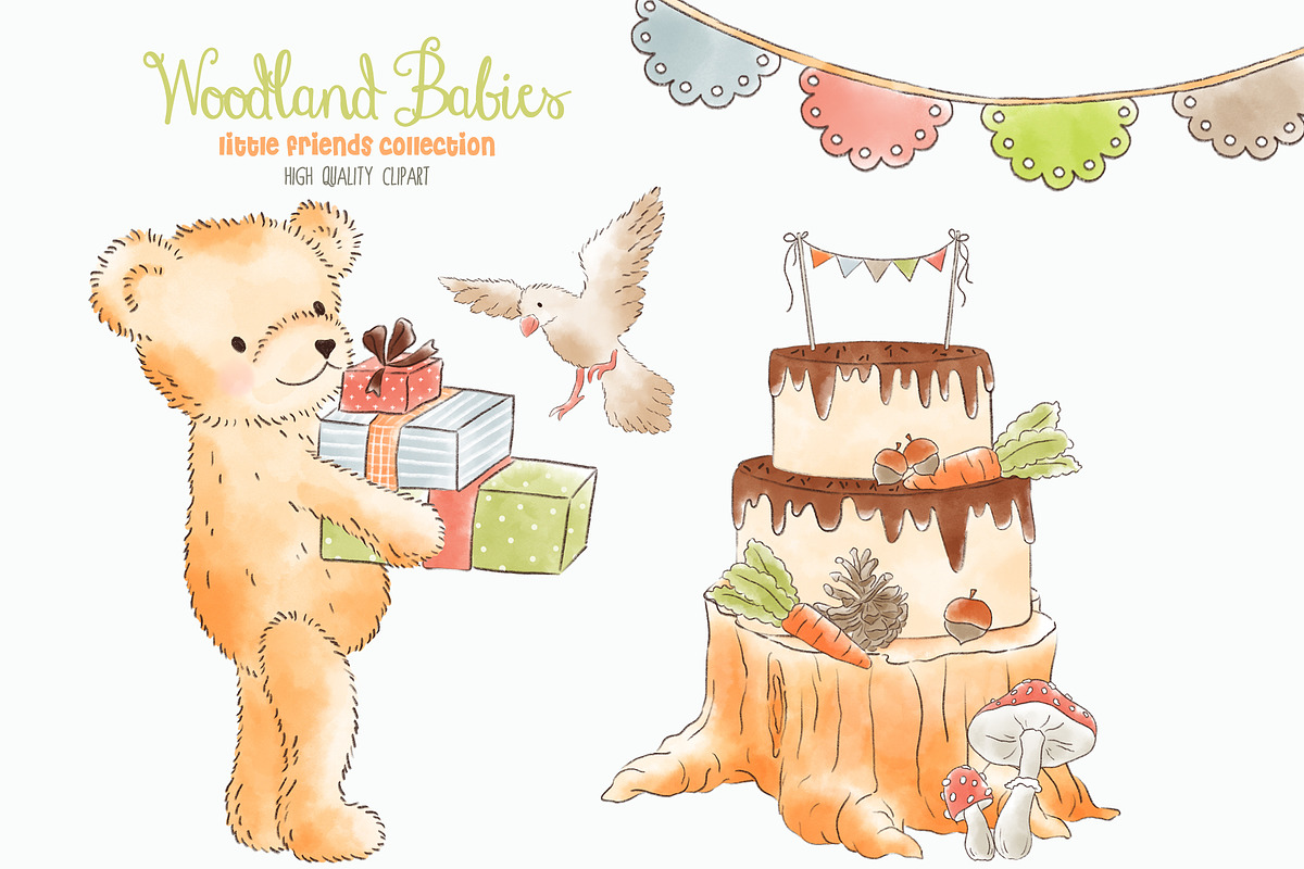 Forest Woodland animals clipart, an Animal Illustration by Magic Story Studio (Photo 3 of 5)