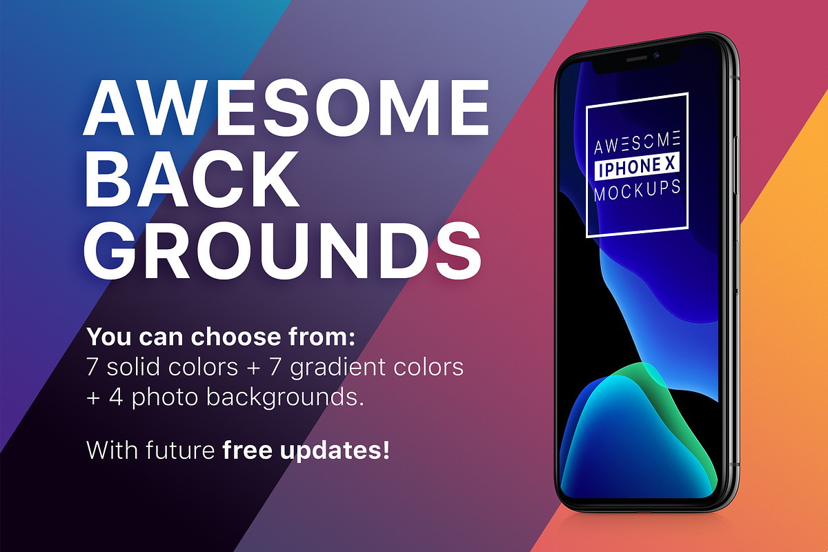 iPhone X Mockup - Slightly Rotated, an iPhone Mockup by Mockups & Illustrations (Photo 6 of 13)