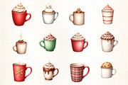 Christmas Hot Chocolate Mug Clipart, an Illustration by CrexoraLab (Thumbnail 5 of 5)
