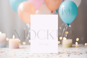 Birthday Card Mockup 5x7