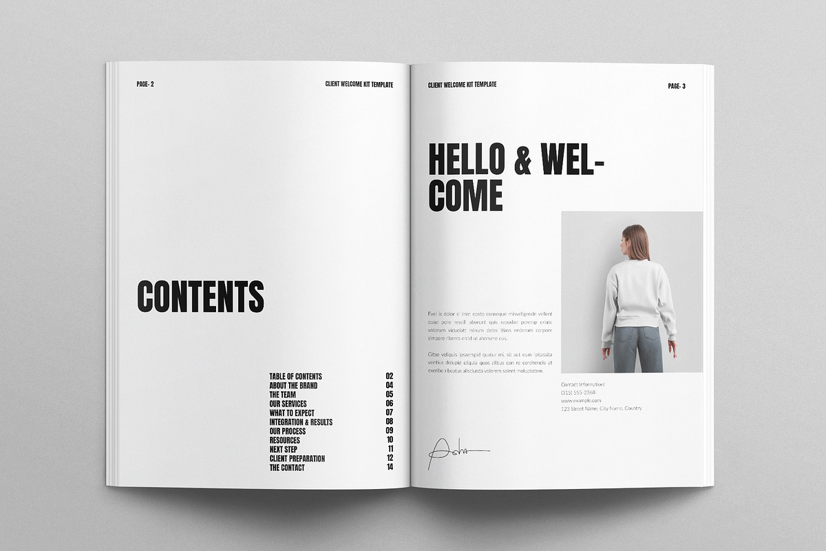 Welcome Kit Template, a Brochure Template by E-Type (Photo 2 of 7)