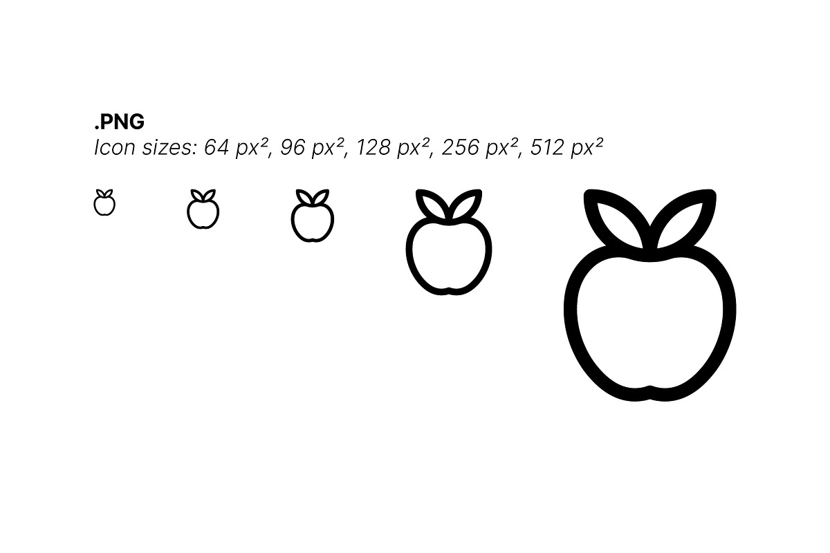 50 Fruit and Vegetable Icons, an Outline Icon by Side Project (Photo 4 of 7)