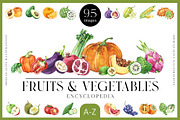 Fruits and Vegetables Encyclopedia, a Food Illustration by Anastezia Luneva (Thumbnail 1 of 9)