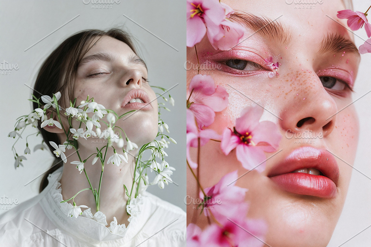 127 Fashion models in flowers, a Beauty & Fashion Photo by Handmadefont (Photo 15 of 15)