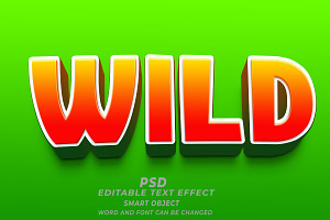 PSD Wild Editable Text Effect