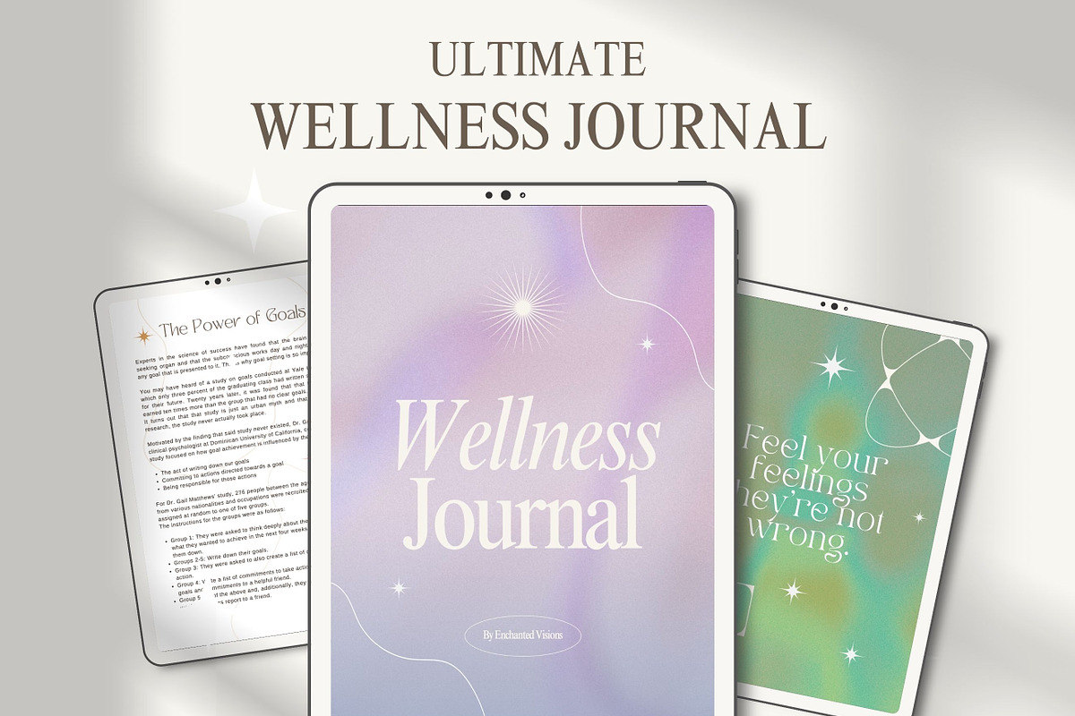 Wellness Journal | Digital Printable, a Templates & Theme by Enchanted Visions Shop (Photo 1 of 7)