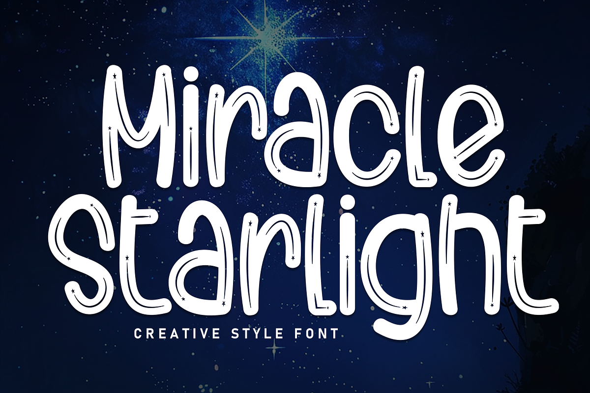 Miracle Starlight | Script Font, a Script Font by Scratchones (Photo 1 of 8)