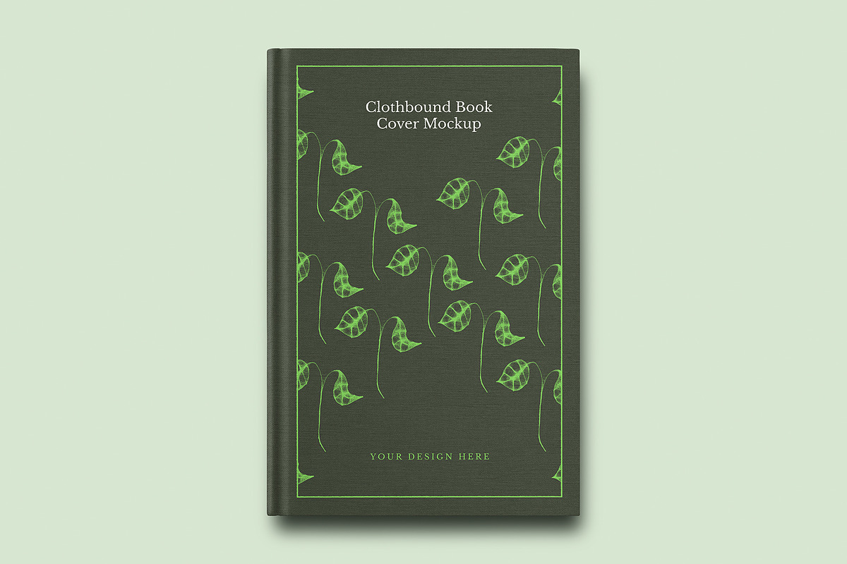 Clothbound Book Cover Mockup, a Books & Magazine Mockup by Aurora Graphics (Photo 2 of 4)