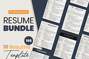 Professional Resume/ CV Bundle, a Resume Template by Wow Designs (Thumbnail 1 of 21)