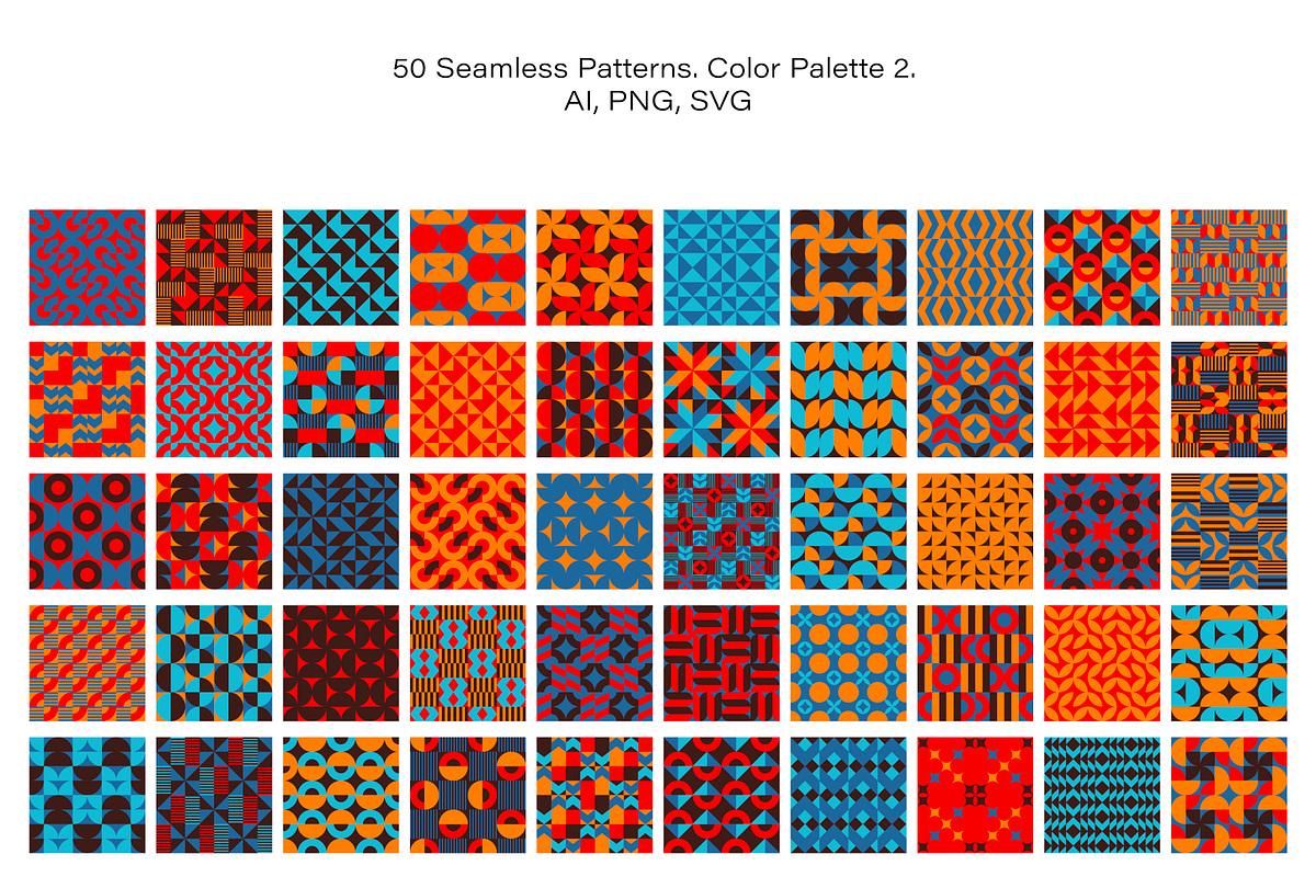 Seamless Geometric Patterns Set, a Pattern Graphic by Katedsgn (Photo 8 of 10)