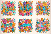 Floral Mama Mothers Day Nana Mom Gig, an Illustration by Digital Artistic99 (Thumbnail 3 of 10)