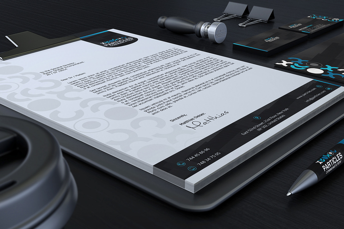 Black And Blue Corporate Identity, a Stationery Template by Marvel (Photo 2 of 5)