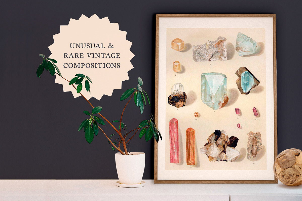 60 Vintage Crystal Charts, a Decorative Illustration by The Object Atlas (Photo 8 of 9)