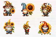 Gnome Sunflower Sublimation PNG, an Illustration by CreationArt (Thumbnail 4 of 5)