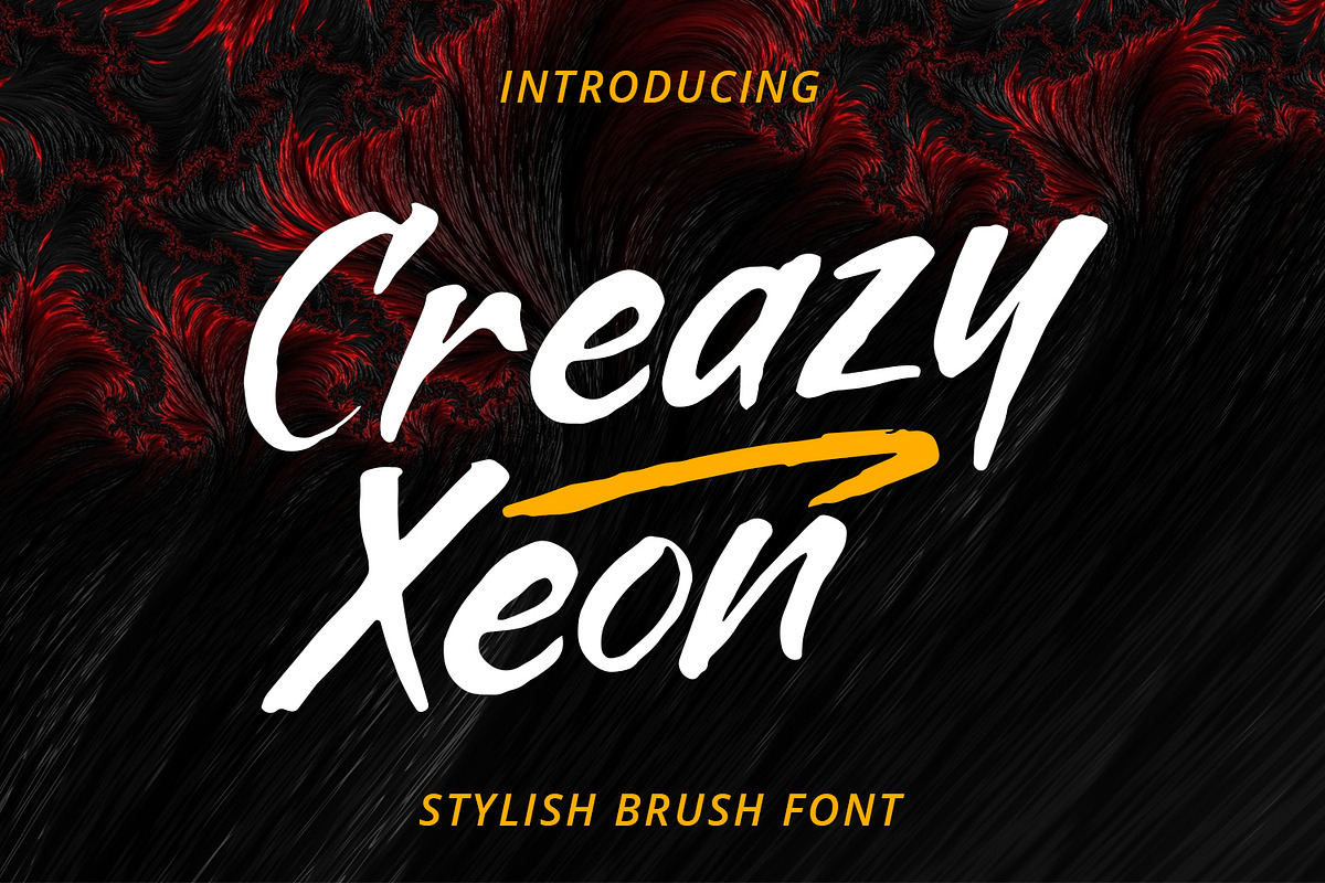Creazy Xeon - Brush Font, a Script Font by Mytype Studio (Photo 1 of 8)
