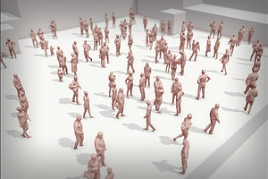 Lowpoly People Crowd