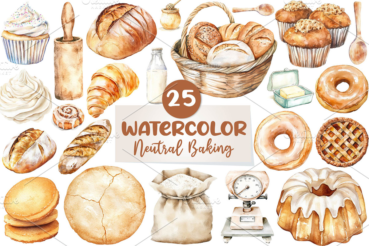 Neutral Baking Sublimation Clipart, an Illustration by CreationArt (Photo 1 of 5)