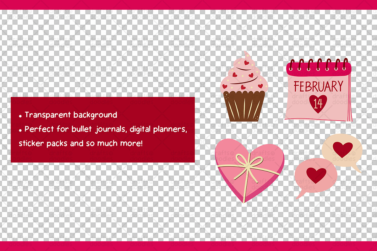 Valentine's Day Graphic Set, a Pattern Graphic by Drafts n Doodles (Photo 3 of 6)
