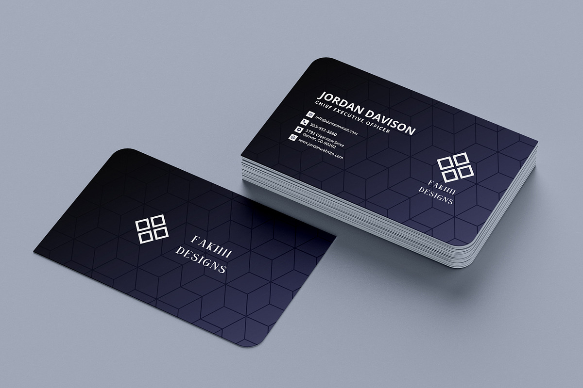 Corporate Business Card Template, a Business Card Template by FakhiiDesigns (Photo 3 of 7)
