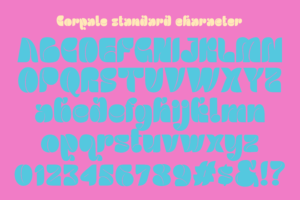 Corpale Bubble Curly Font, a Font by madeDeduk (Photo 3 of 8)