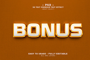 3D Text Effect BONUS Design, a Layer Style Add-On by Md Jahidul99