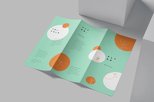 US Letter Trifold Brochure Mockups