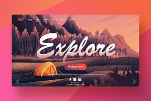 illustration of travel explore