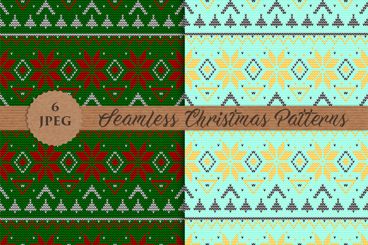 SALE! CHRISTMAS KNITTED patterns, a Pattern Graphic by Futurel (Photo 5 of 5)