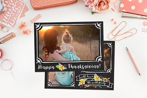 Thanksgiving Card Chalk Frames