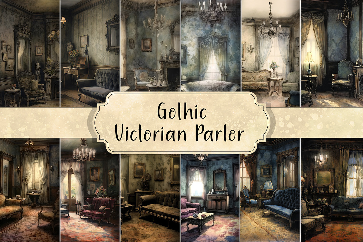 Gothic Victorian Parlor, a Background Graphic by Curve Design (Photo 1 of 3)
