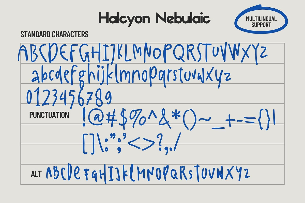 Halcyon Nebulaic, a Handwritten Font by Get Studio (Photo 2 of 8)