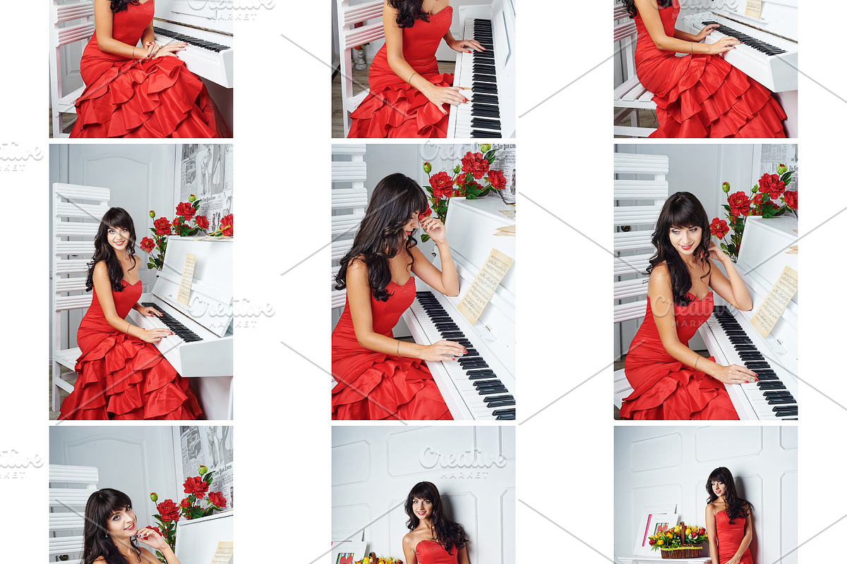 Girl in red near the piano 23 images, a Person Photo by Design Lab. (Photo 3 of 4)
