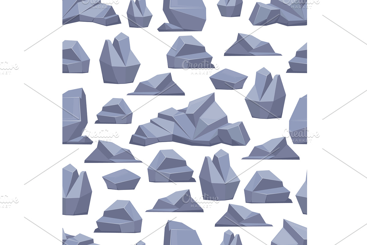 Gray stone blocks seamless pattern, a Texture Illustration by Vectorbuum