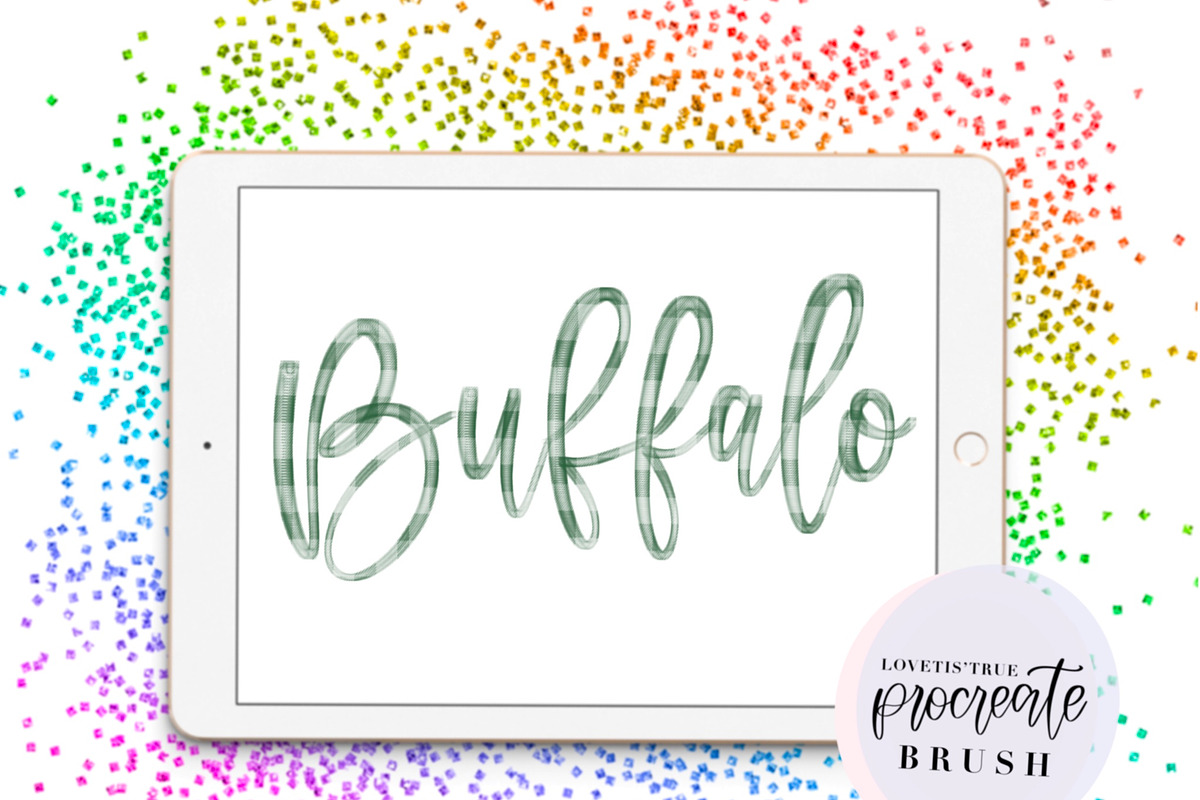 Buffalo Procreate Brush, a Brush Add-On by lovetistrue (Photo 3 of 3)