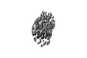 Human Heart | Tattoo Style, an Education Illustration by Design by sebrodbrick (Thumbnail 10 of 11)