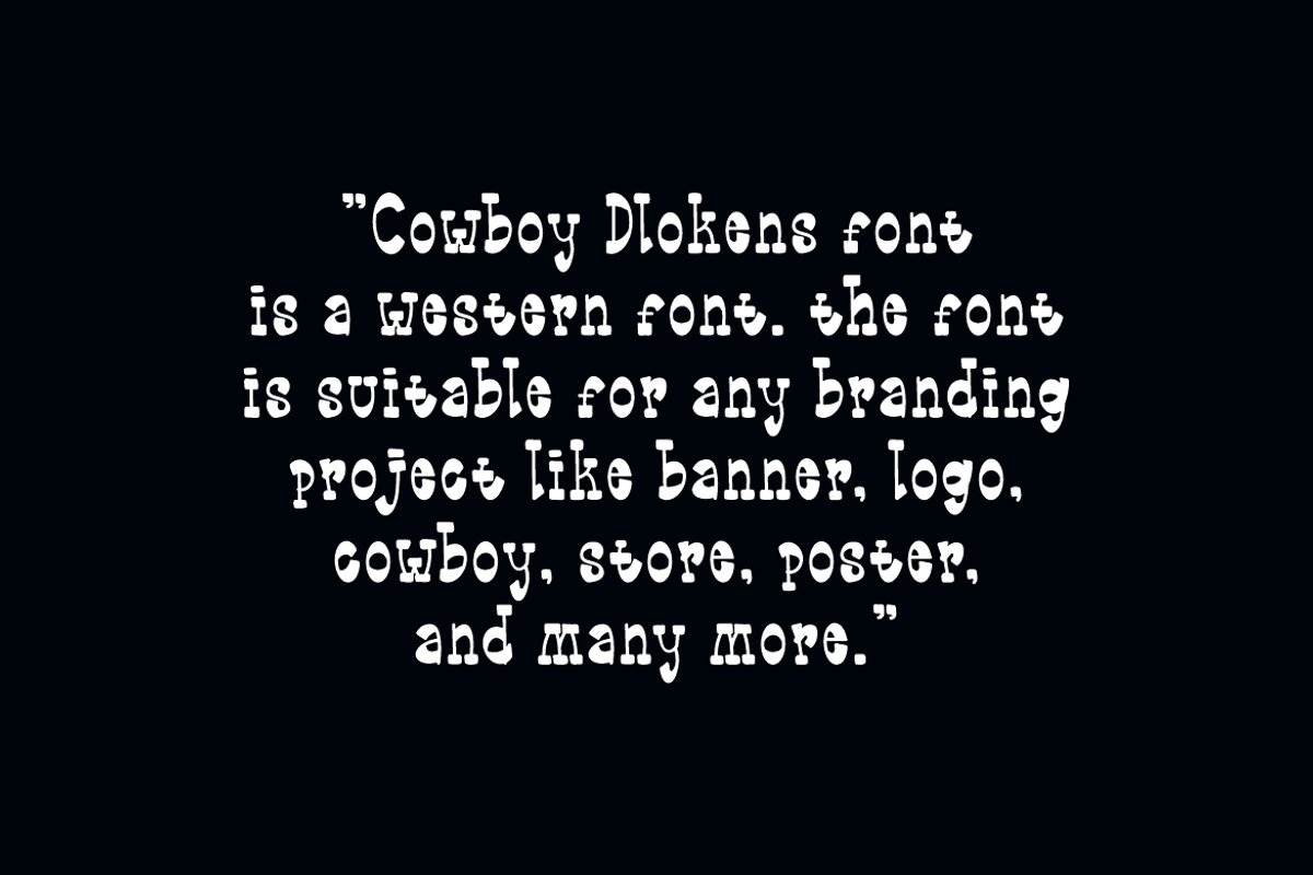 Cowboy Dlokens - Western Font, a Slab Serif Font by QR Design Studio (Photo 4 of 7)