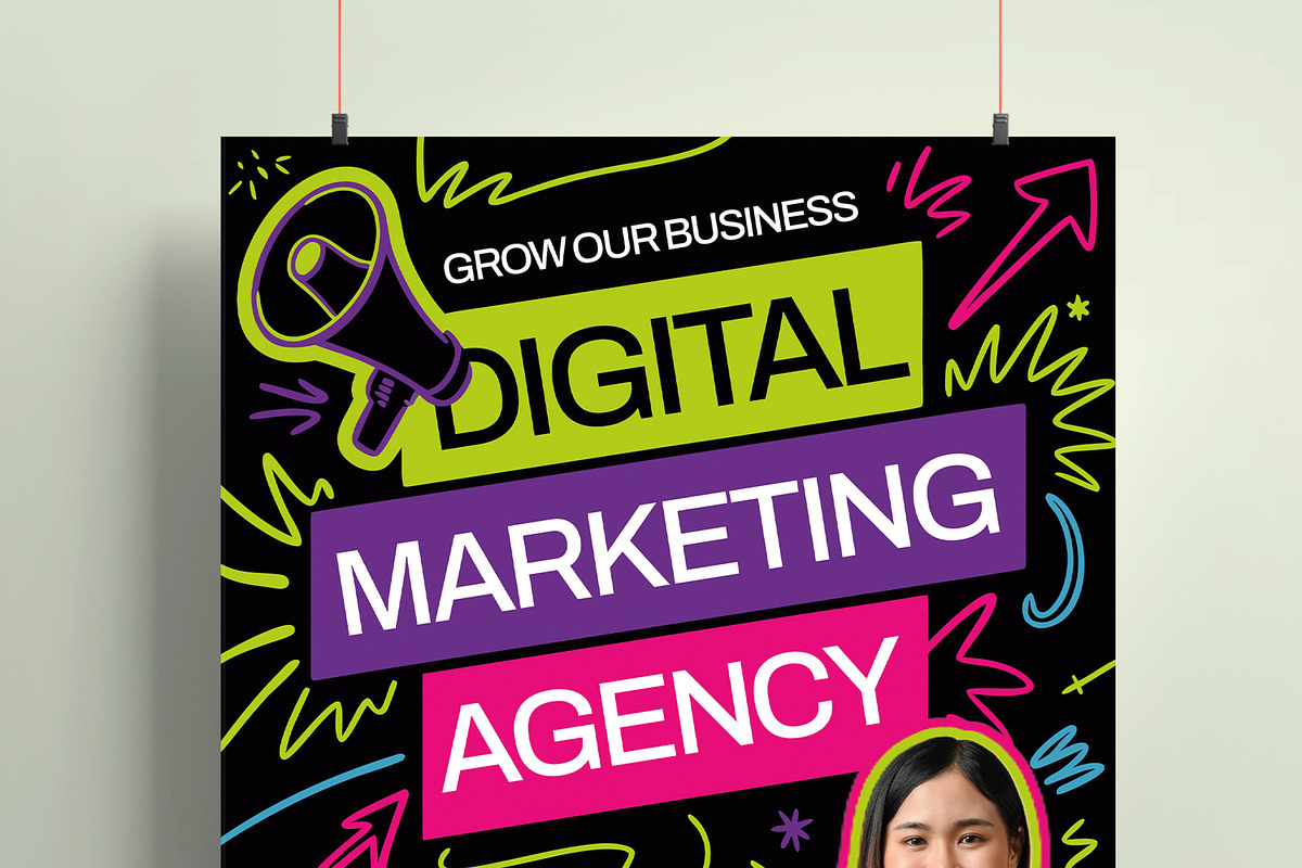 Digital Marketing Agency Poster, a Flyer Template by MightyDesign (Photo 2 of 6)