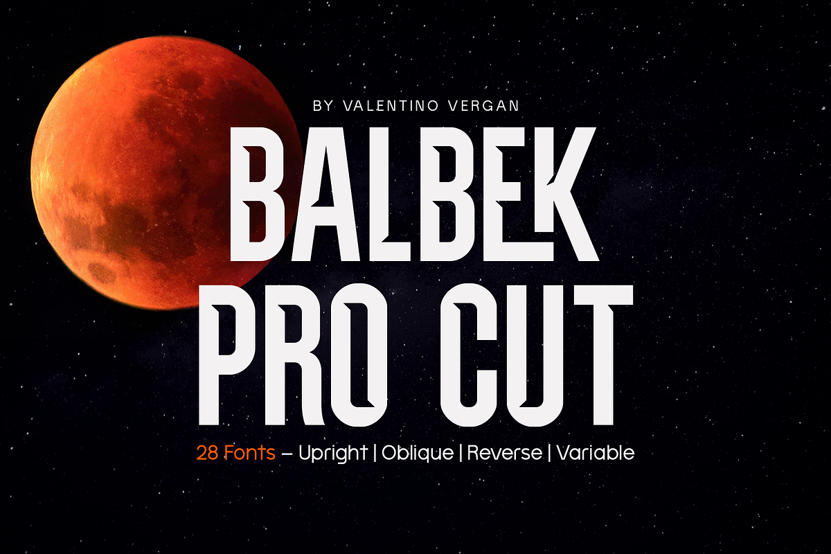 Balbek Pro Cut - Modern Sans Serif, a Sans Serif Font by Valentino Vergan (Photo 1 of 15)