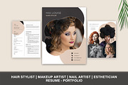 Hair Stylist Resume & Portfolio, a Resume Template by Stanin Studio (Thumbnail 1 of 10)
