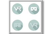 Modern Vector VR Logo in the Circle, an Outline Icon by FineArtStudio (Thumbnail 3 of 3)